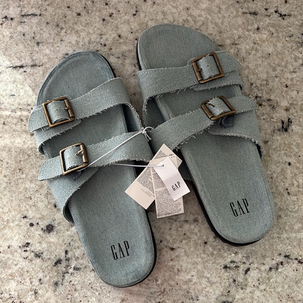 Gap denim wash double strap women’s sandals